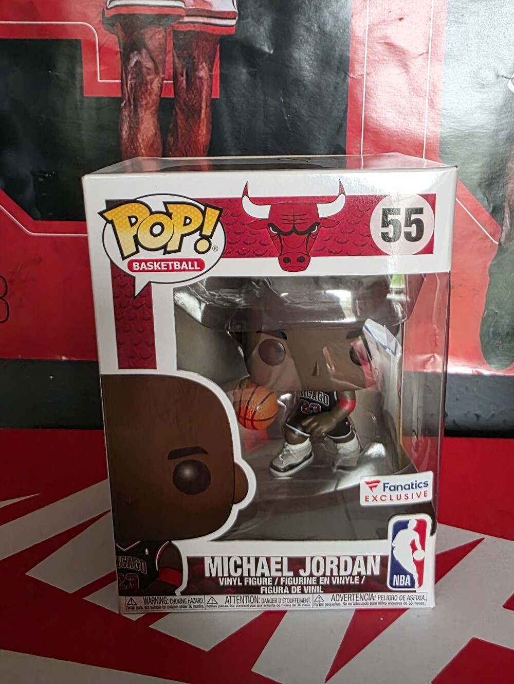 NBA Funko Pop Michael Jordan Chicago Bulls FANATICS EXCLUSIVE #55